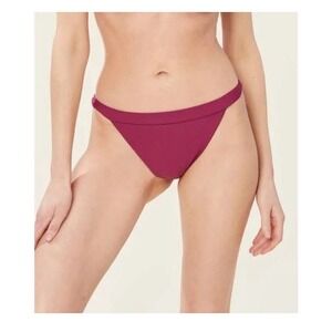 Andie Swim Caicos Bottom Cheeky Swim Bikini Separate Eco Nylon In Plum Sz XL NWT